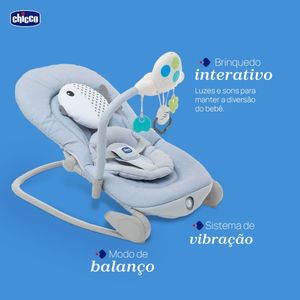 Cadeira Espreguiçadeira Chicco Balloon Regulavel Vibratória Azul - 79652390000