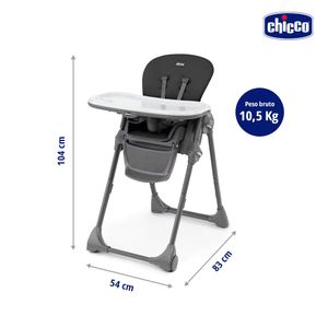 Cadeira de Alimentação Chicco Alta 6m -18kg Polly Preta - 6079756950610